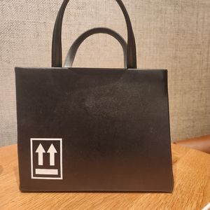 Mini Box Black Leather Handbag